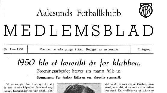 Medlemsblad forside 1951