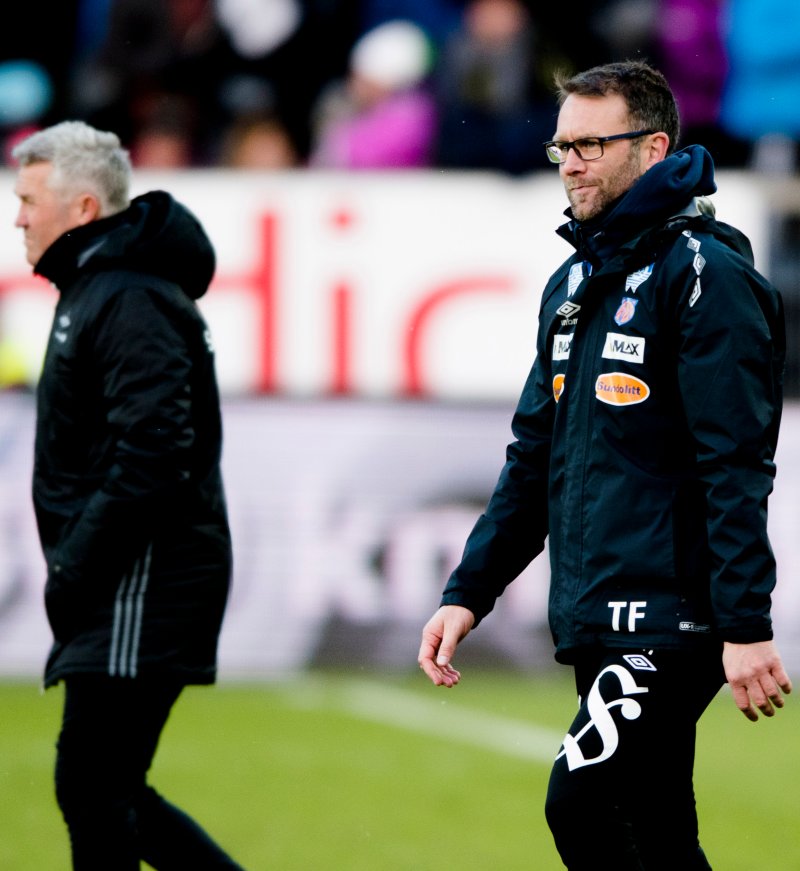 Trond Fredriksen etter kampen mellom Rosenborg og AaFK. Foto: NTB scanpix