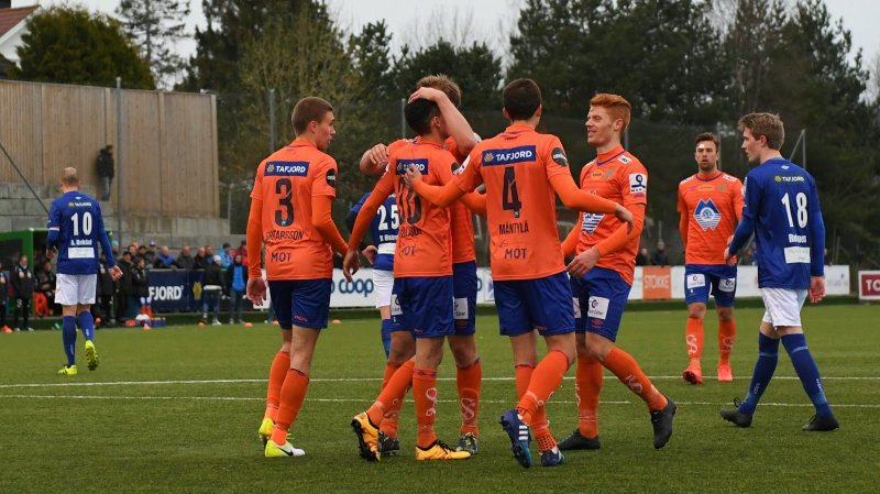 AaFK feirer mål mot SK Herd sist runde.