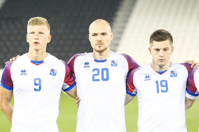Aron Thrandarson fikk 69 minutter mot Estland i dag. Foto: Elvar Geir Magnússon