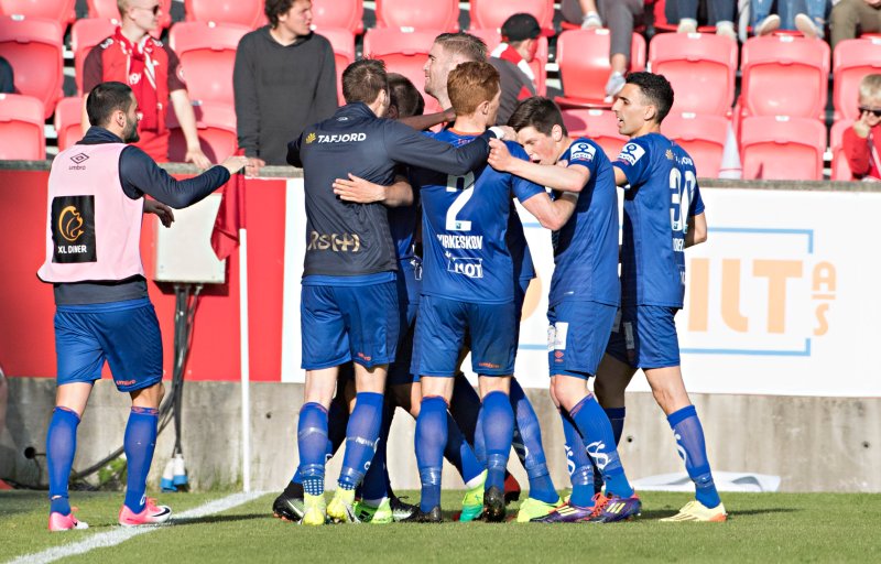 Gutta feirer utligningen mot SK Brann sist helg. Foto: NTB Scanpix