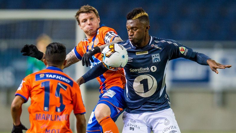 Fra treningskampen mot KBK tidligere i vinter. Foto: Marius Simensen