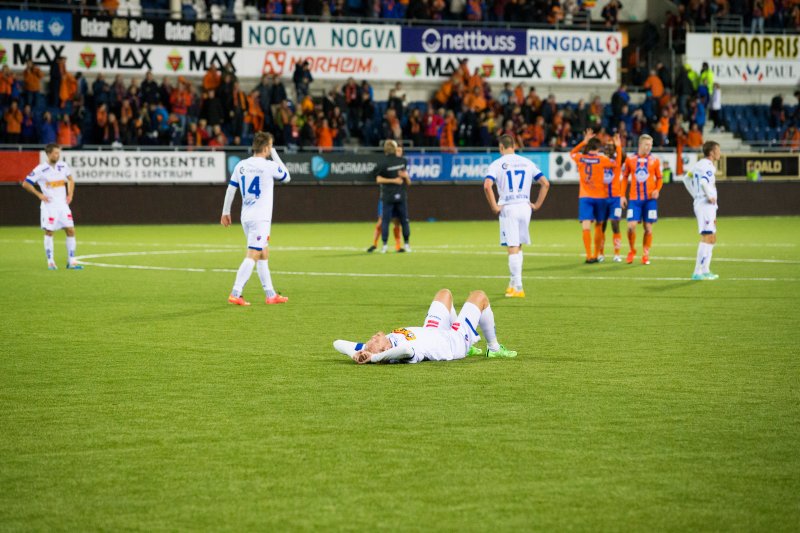 Fra AaFKs 2-1 seier mot Sandefjord i 2015. Foto: NTB Scanpix