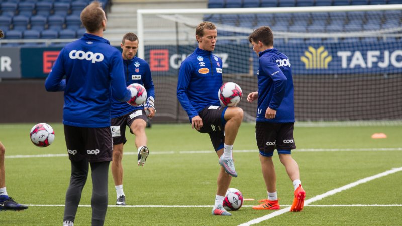 Ståle Steen Sæthre under sin første treningsøkt i AaFK. Foto: Srdan Mudrinic.