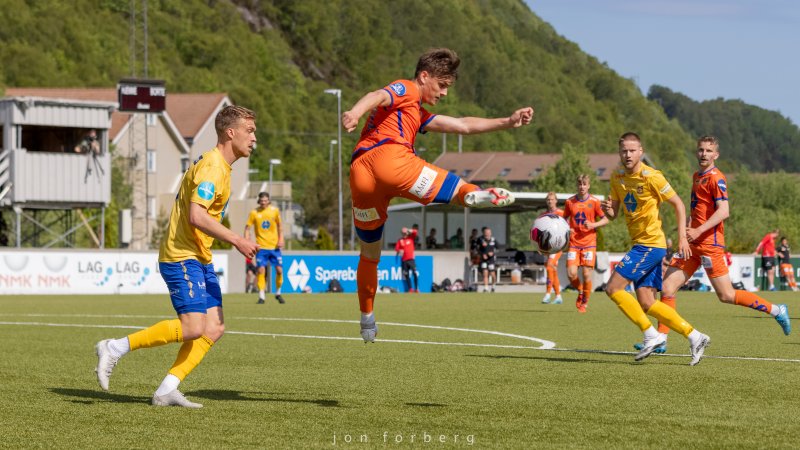 Sigurd Haugen under treningskampen mot Brattvåg tidligere i år.