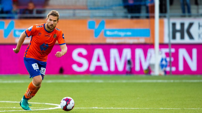Oddbjørn Lie mot Raufoss på Color Line Stadion i 2019 Foto: Svein Ove Ekornesvåg / NTB