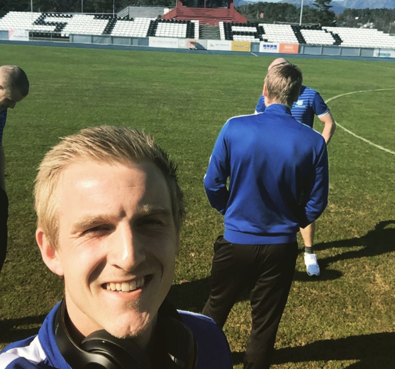 Torbjørn Agdestein tilbake der karrieren startet - på Stord. Her som FK Haugesund-spiller. Foto: Privat.