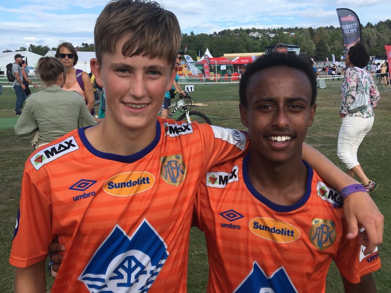 Dagens målscorere (f.v) Kristoffer Ødven og Johannes Fylling. Foto: Ann Kristin Aarønes