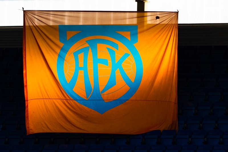 Ålesund 20200712. Aalesundsbanner på tribunen i eliteseriekampen i fotball mellom Aalesund og Bodø/Glimt på Color Line Stadion.Foto: Svein Ove Ekornesvåg / NTB scanpix